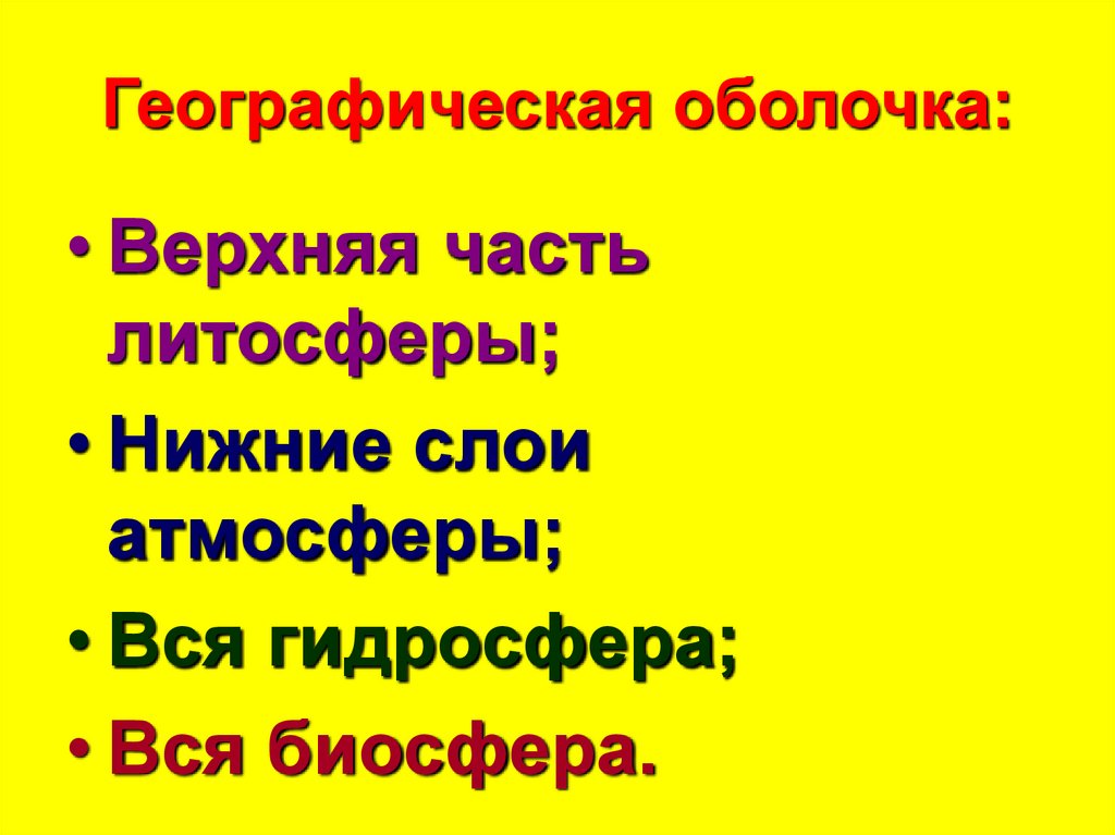 Географическая оболочка: