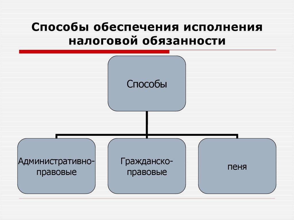 Способы обеспечения исполнения налоговой обязанности