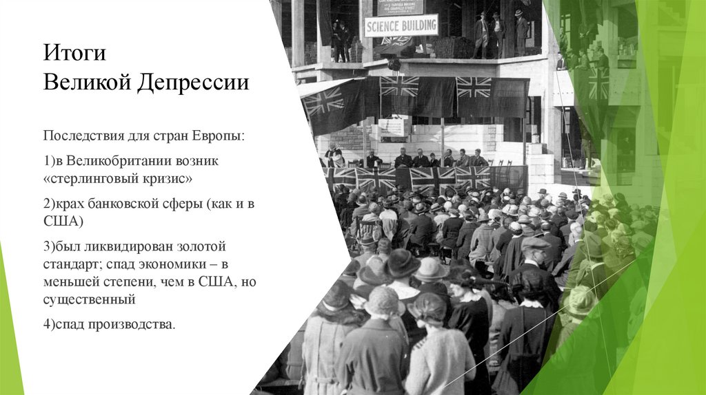 Итоги Великой Депрессии