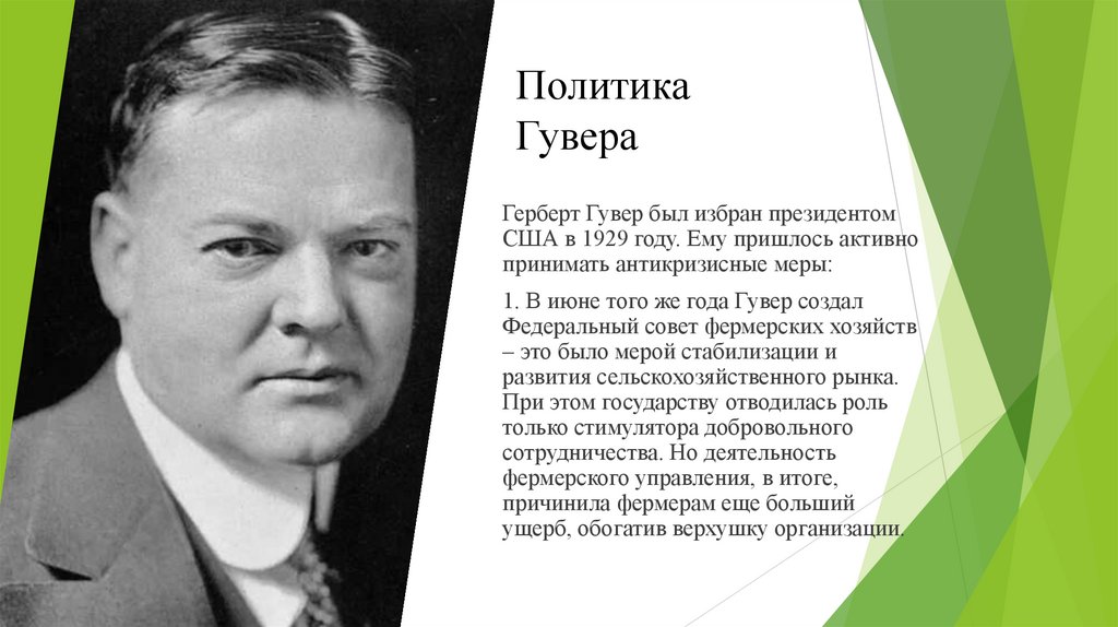 Политика Гувера
