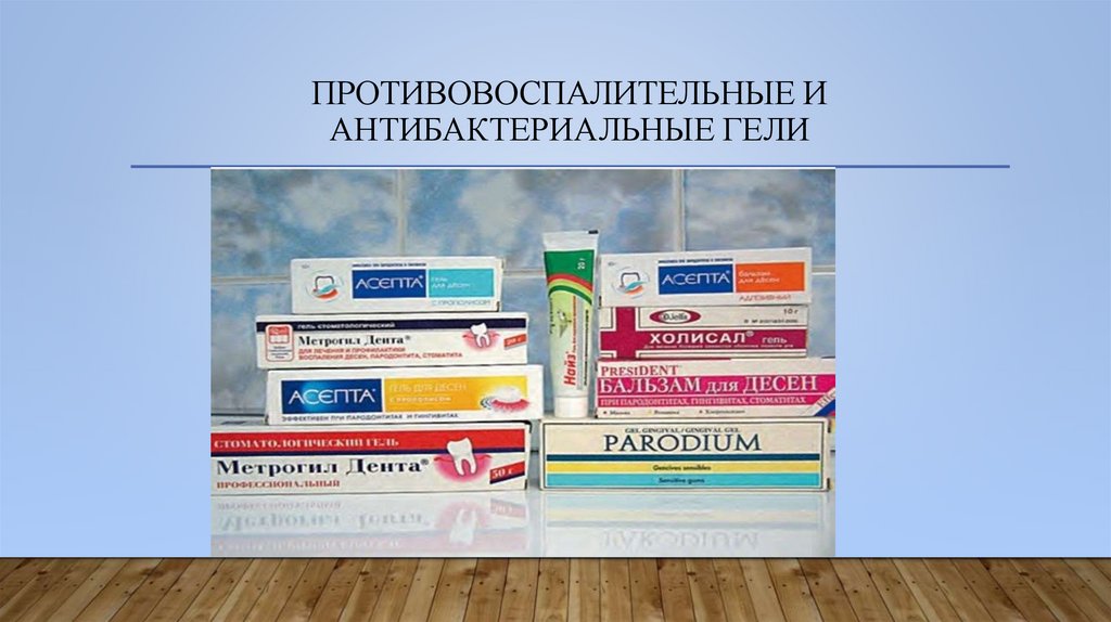 Противовоспалительные и антибактериальные гели