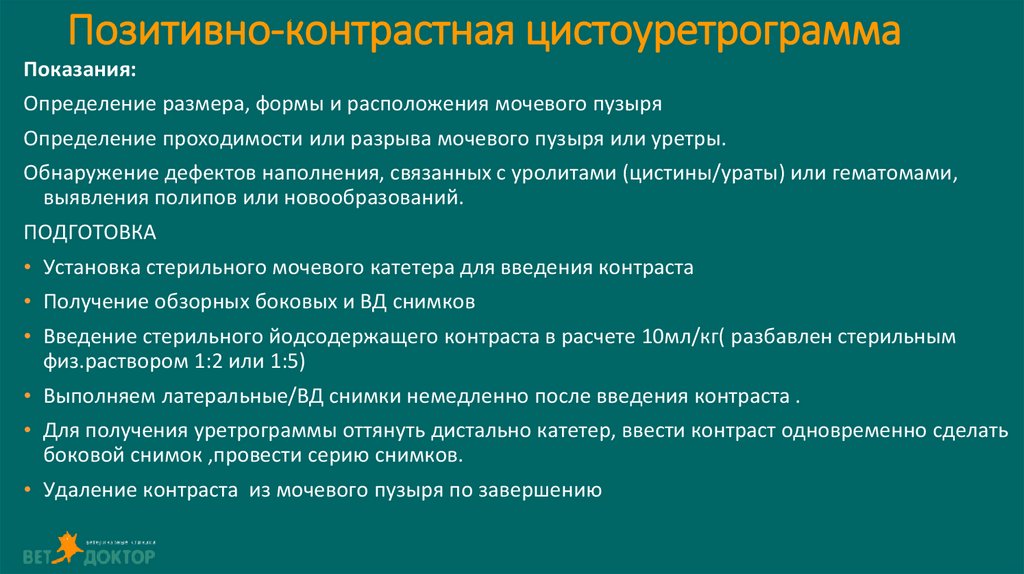 Позитивно-контрастная цистоуретрограмма