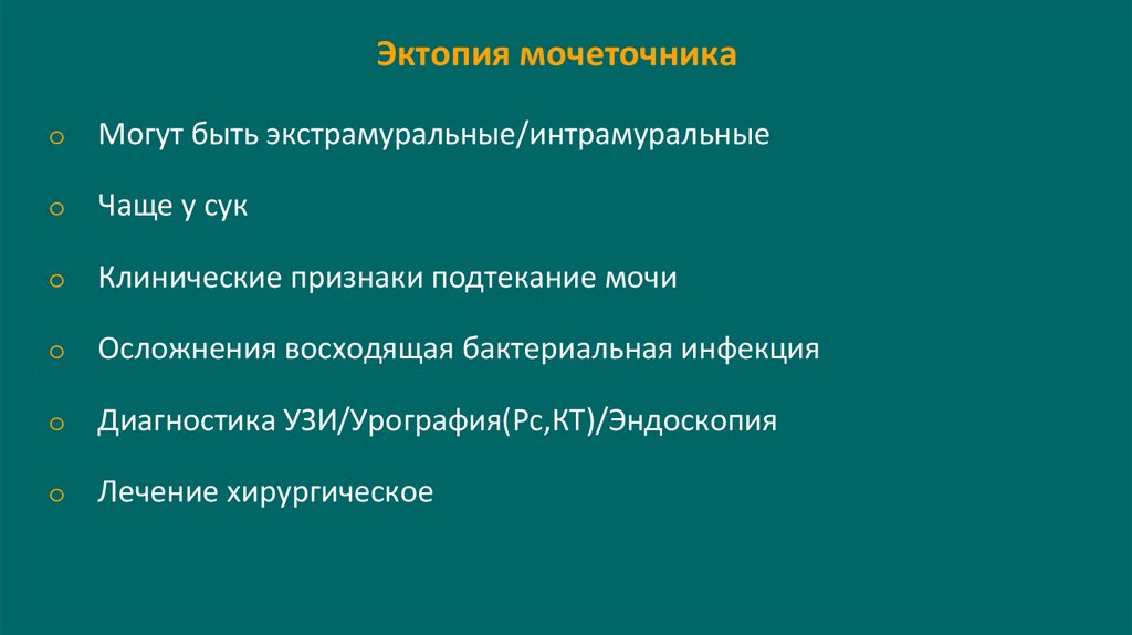 Эктопия мочеточника