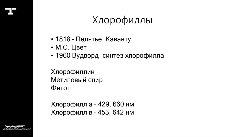 Хлорофиллы