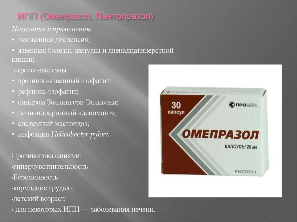 ИПП (Омепразол, Пантопразол)