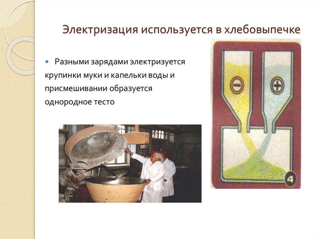Электризация используется в хлебовыпечке