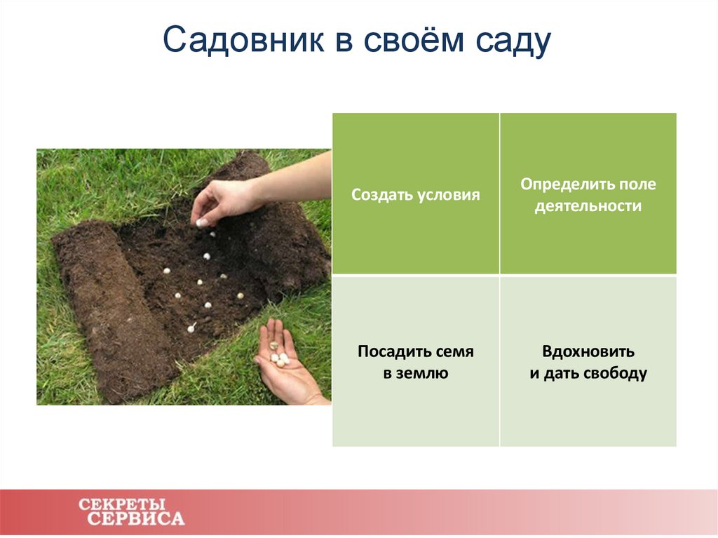 Садовник в своём саду