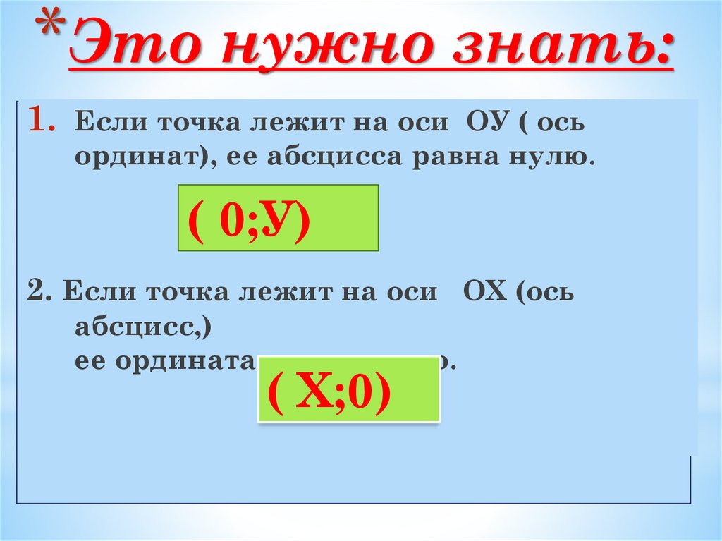 Это нужно знать: