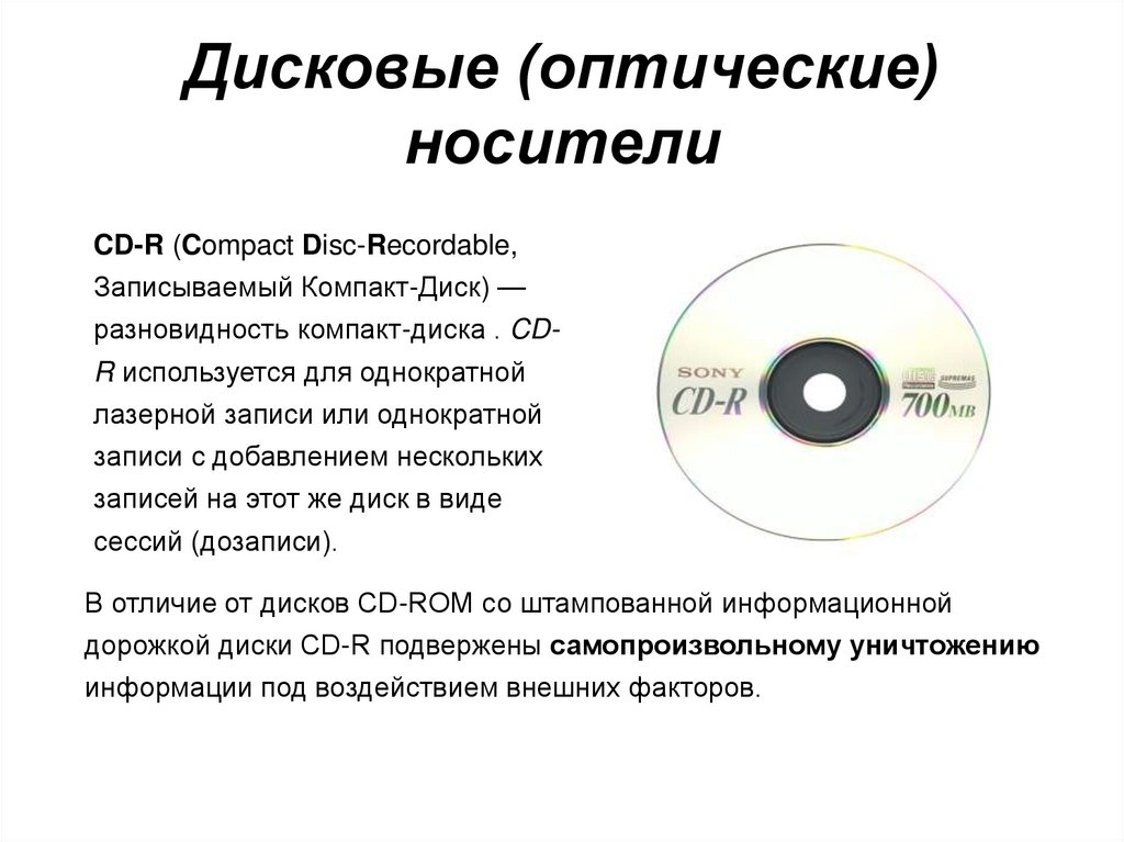 Дисковые (оптические) носители