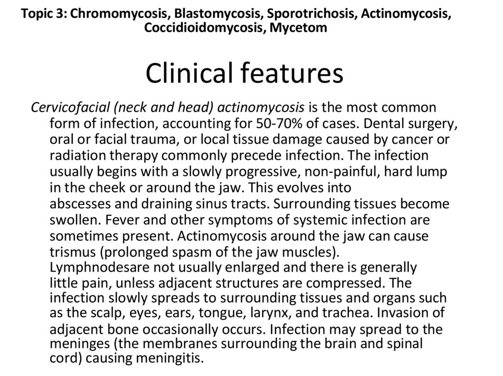 Clinical features