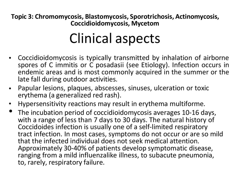 Clinical aspects