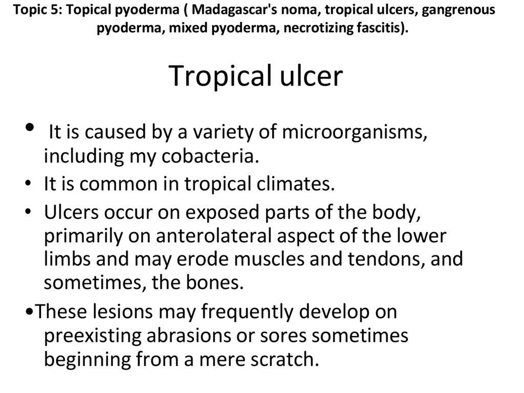 Tropical ulcer