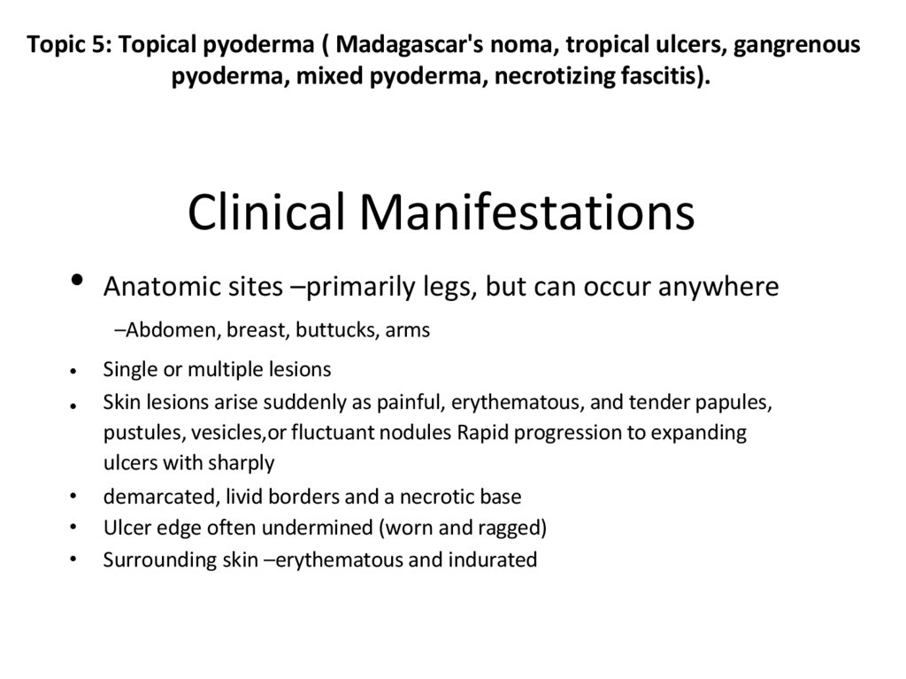 Clinical Manifestations