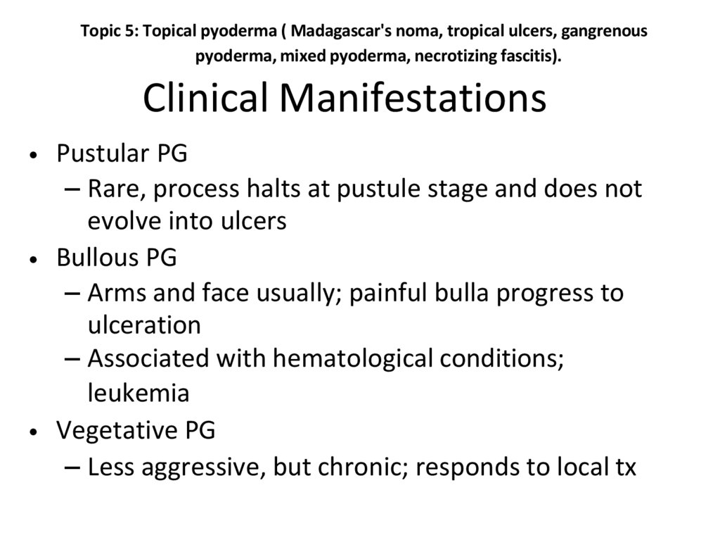 Clinical Manifestations
