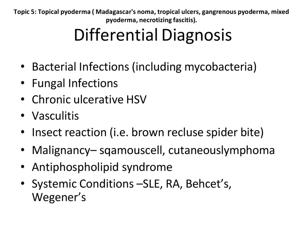 Differential Diagnosis