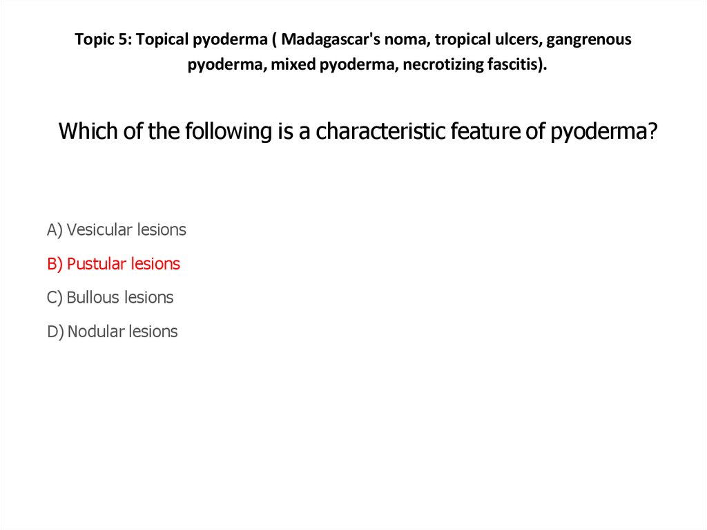 Which of the following is a characteristic feature of pyoderma?
