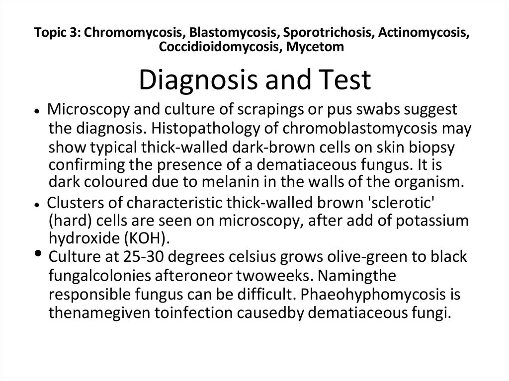 Diagnosis and Test