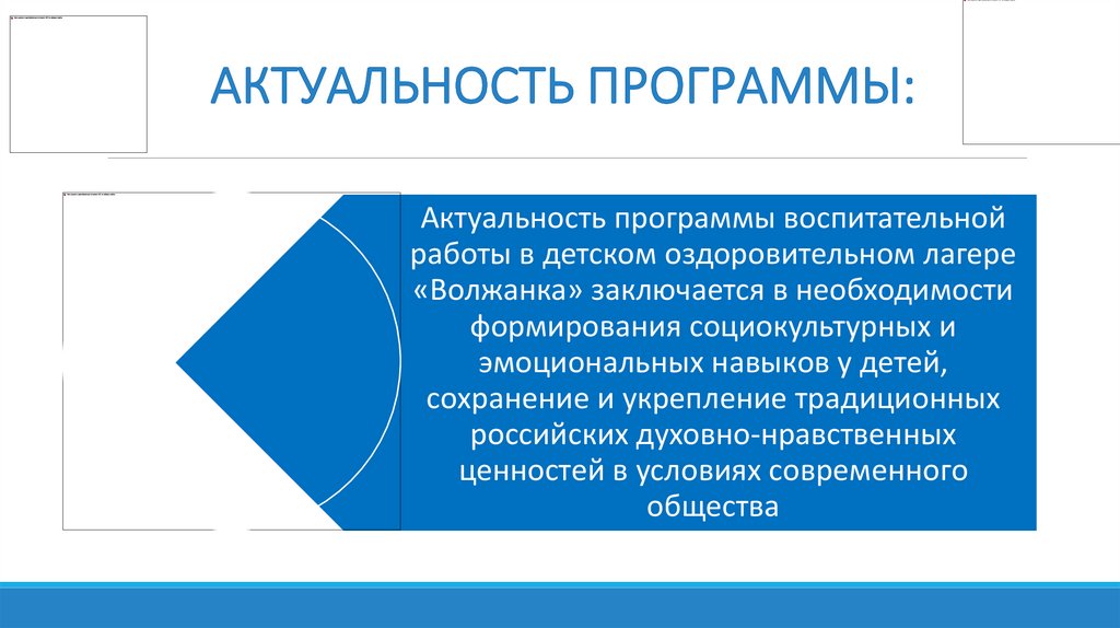 АКТУАЛЬНОСТЬ ПРОГРАММЫ: