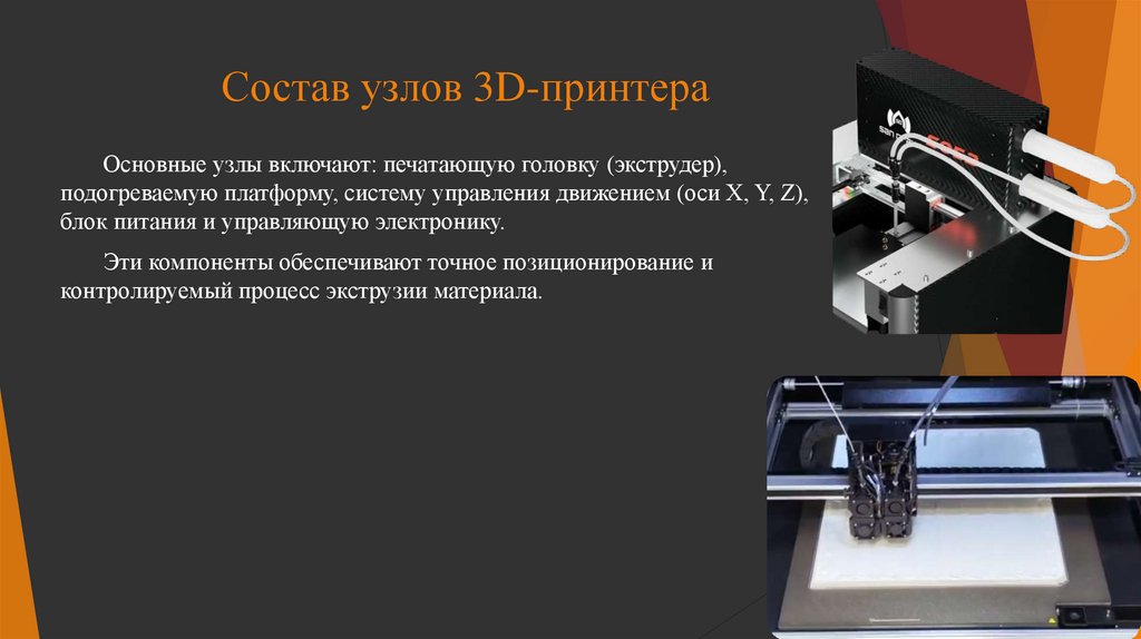 Состав узлов 3D-принтера