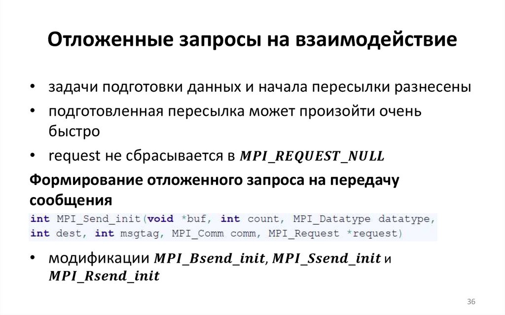 Отложенные запросы на взаимодействие