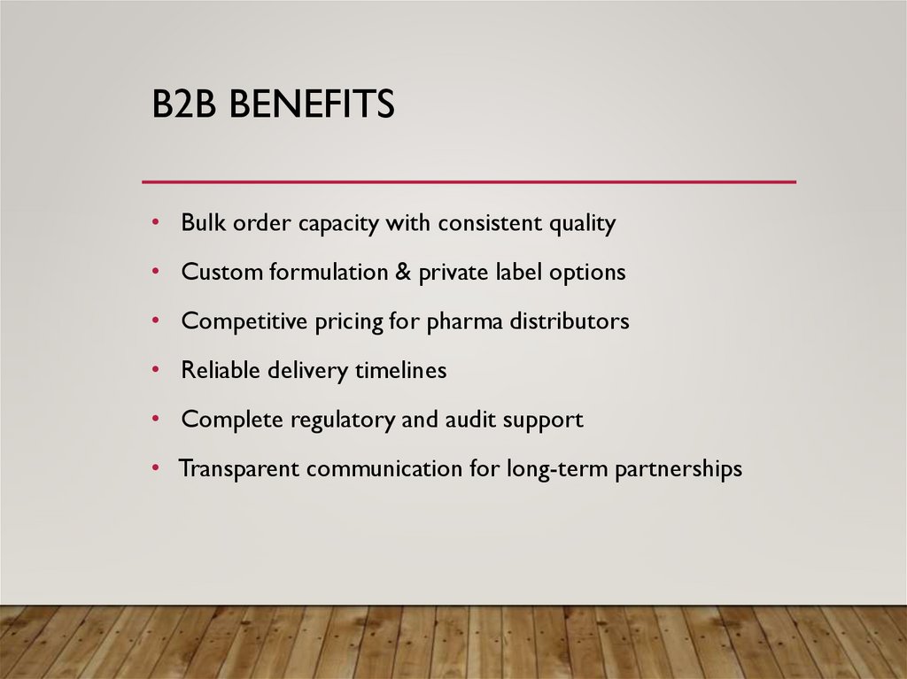 B2B Benefits