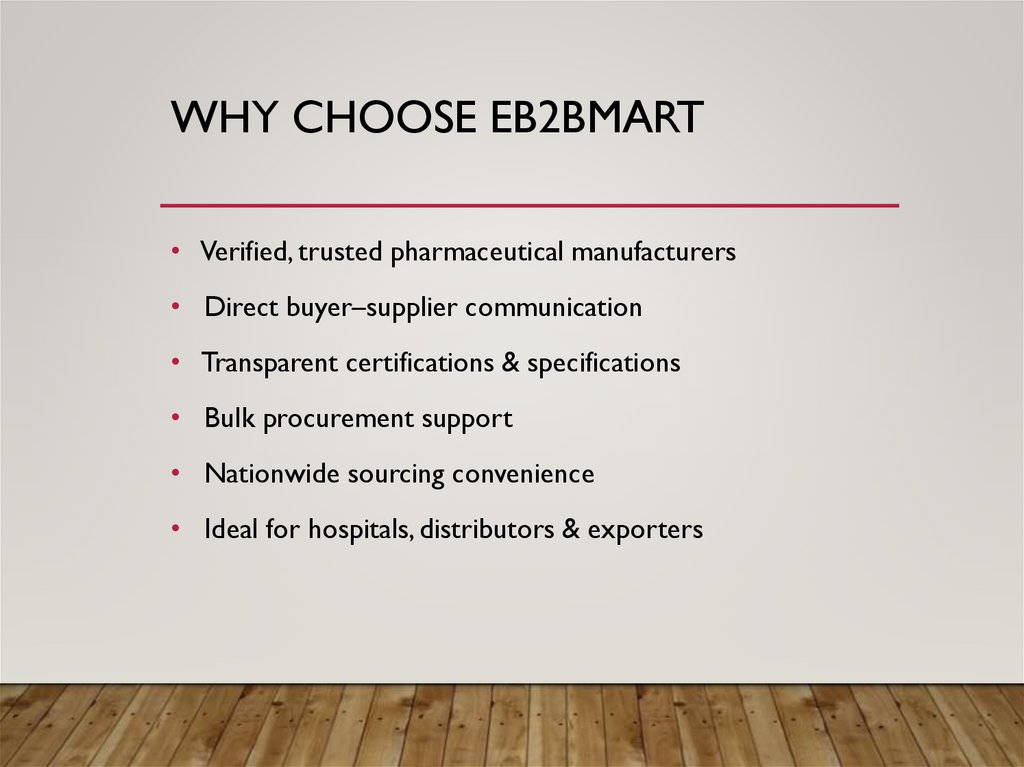 Why Choose eB2BMart