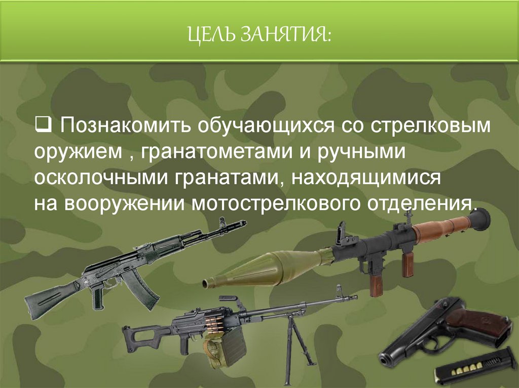 ЦЕЛЬ ЗАНЯТИЯ: