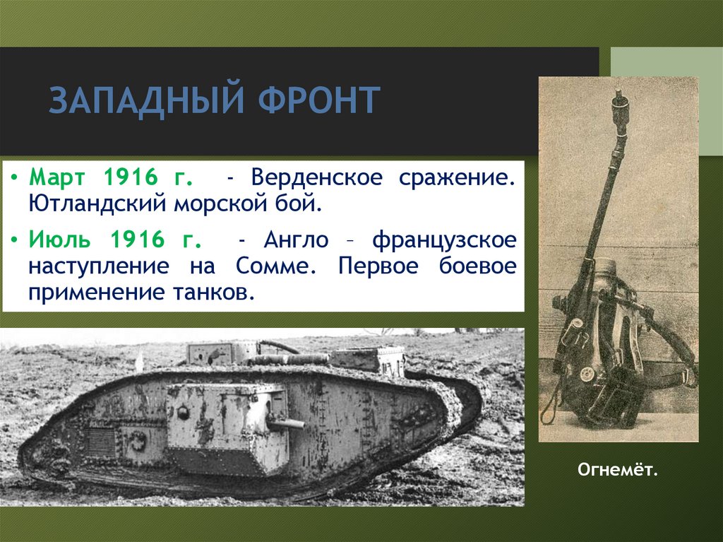 ЗАПАДНЫЙ ФРОНТ