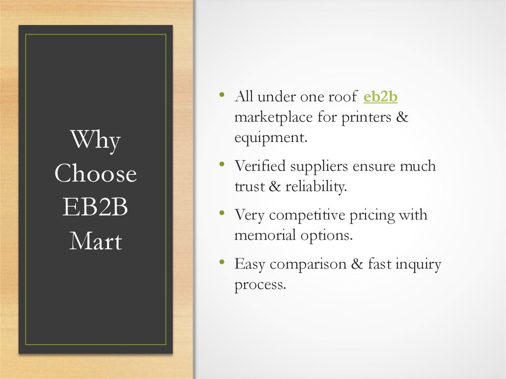 Why Choose EB2B Mart
