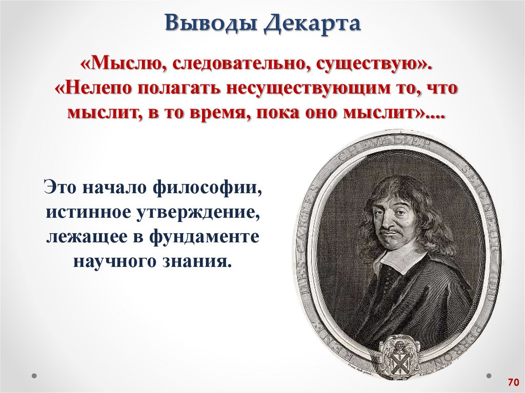 Выводы Декарта