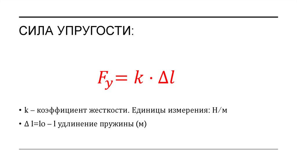 Сила упругости:
