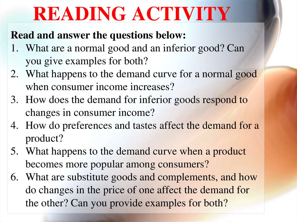 READING ACTIVITY