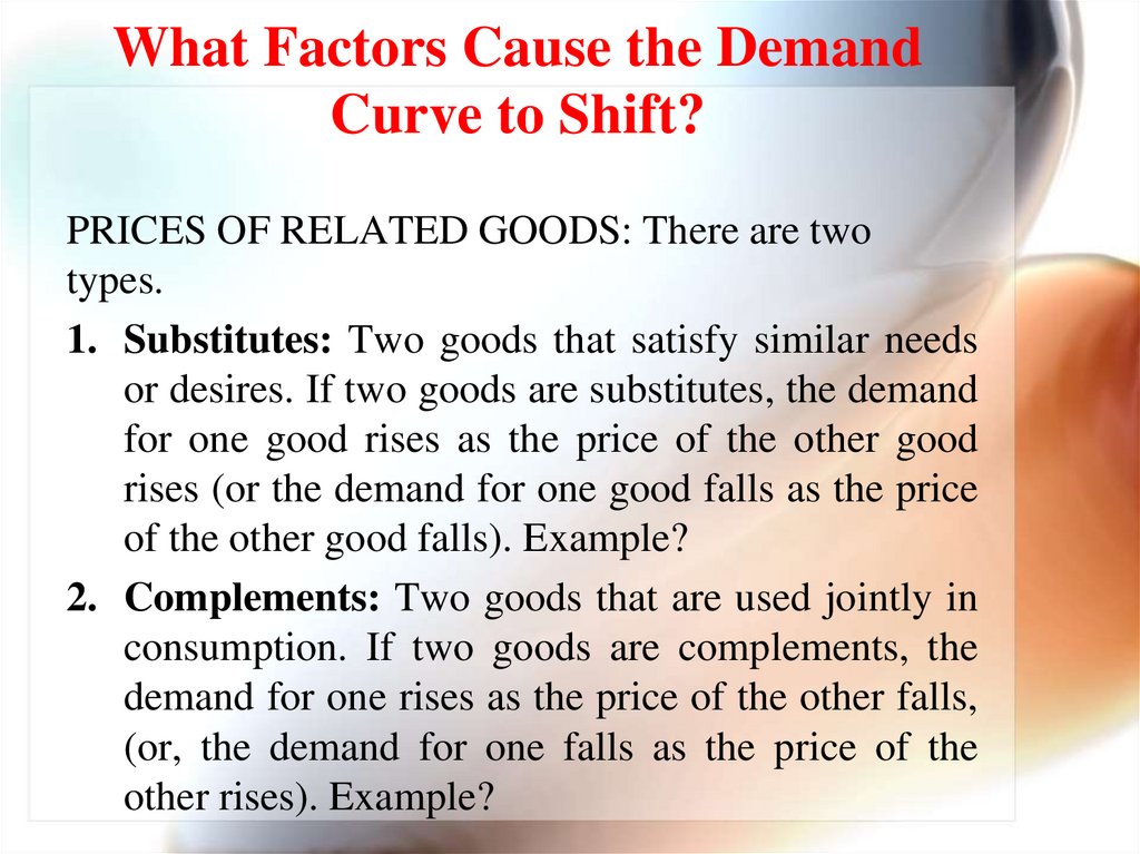 What Factors Cause the Demand Curve to Shift?