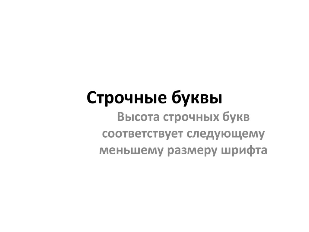 Строчные буквы