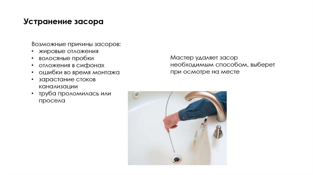 Устранение засора