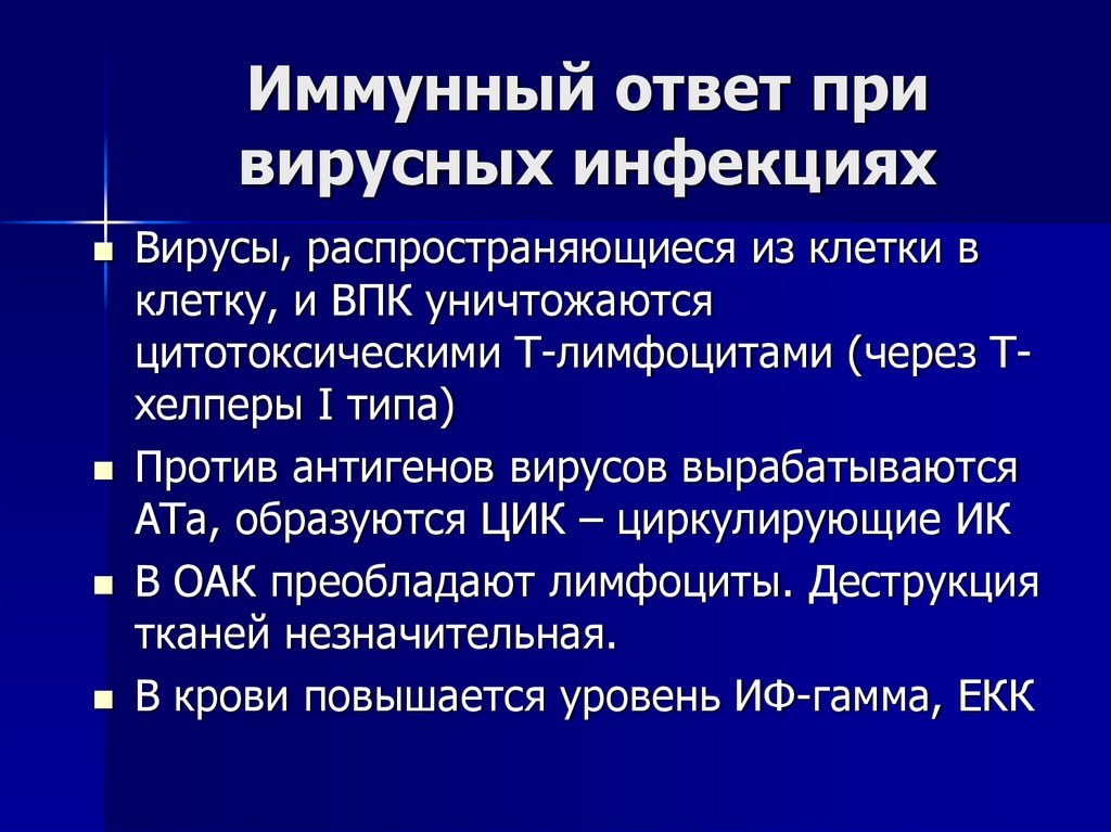 Иммунный ответ при вирусных инфекциях