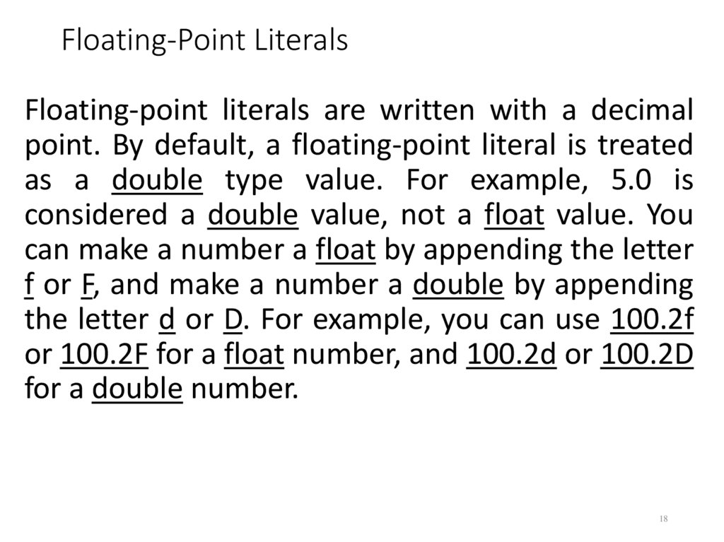 Floating-Point Literals