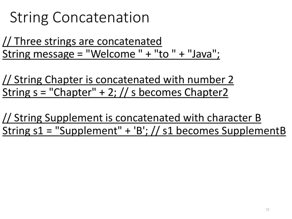 String Concatenation