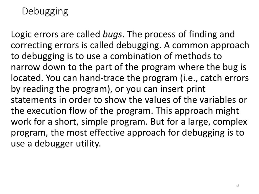 Debugging