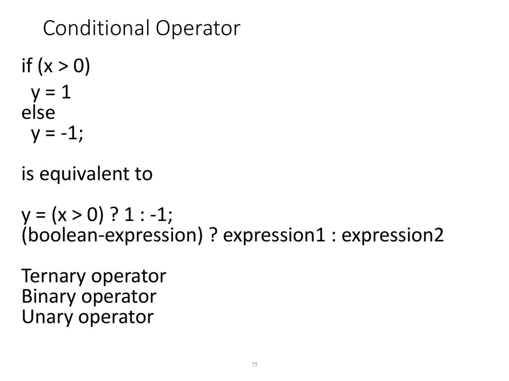 Conditional Operator