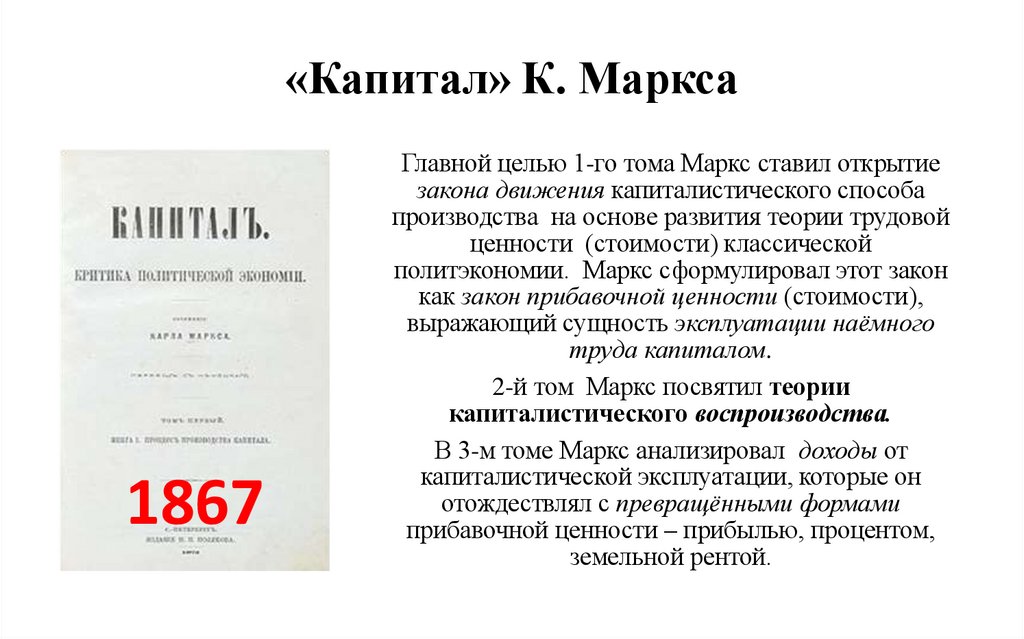 «Капитал» К. Маркса