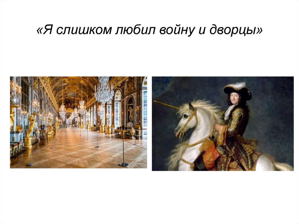 «Я слишком любил войну и дворцы»