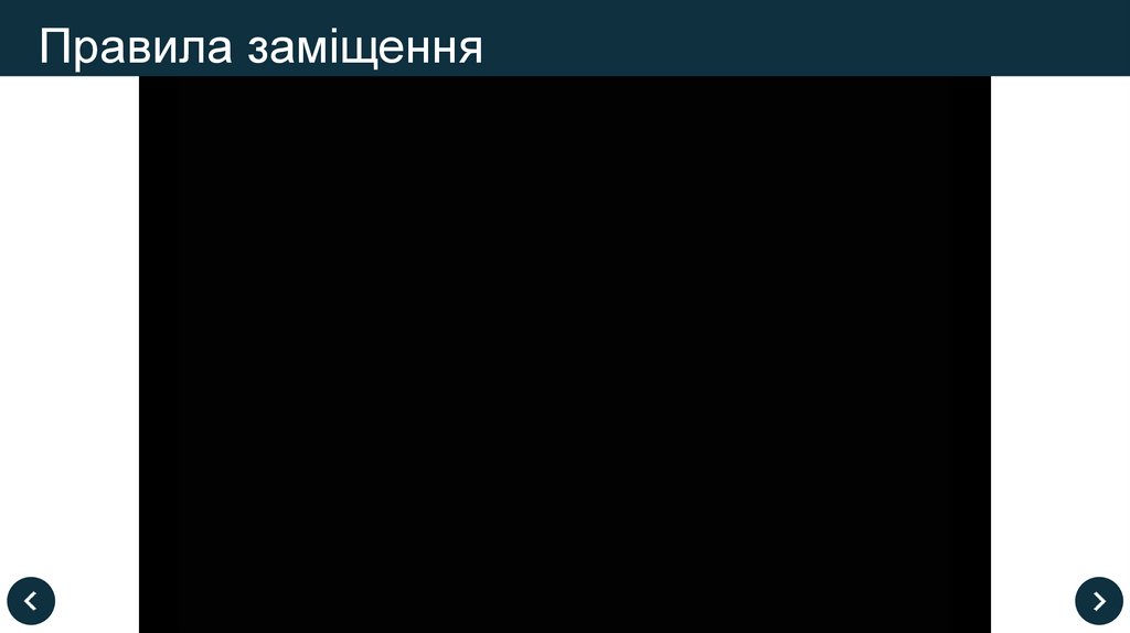 Правила заміщення