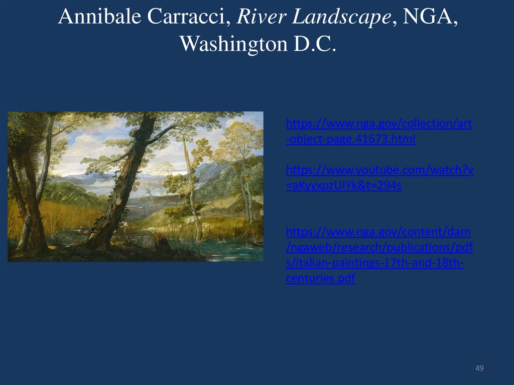Annibale Carracci, River Landscape, NGA, Washington D.C.