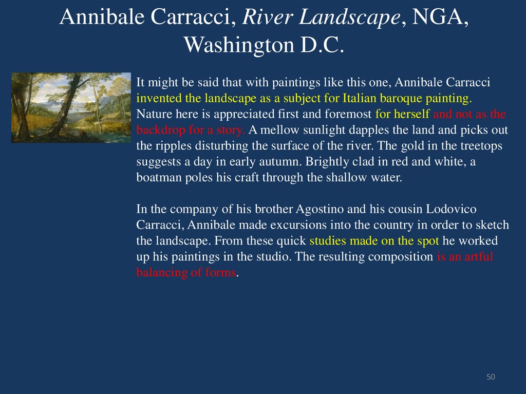 Annibale Carracci, River Landscape, NGA, Washington D.C.
