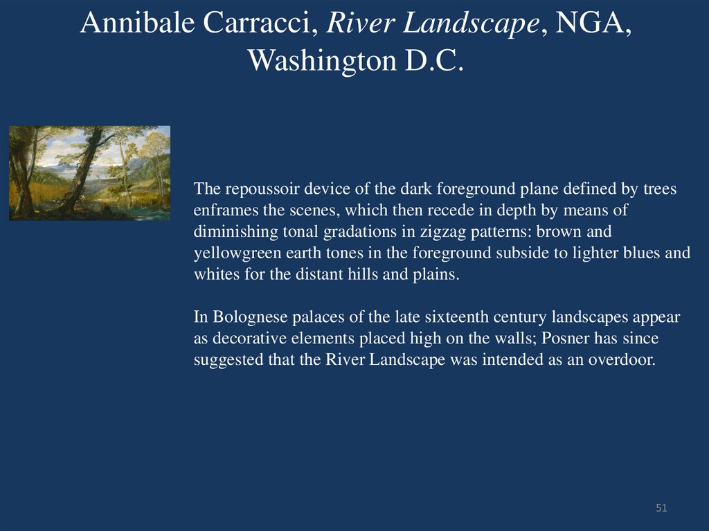 Annibale Carracci, River Landscape, NGA, Washington D.C.