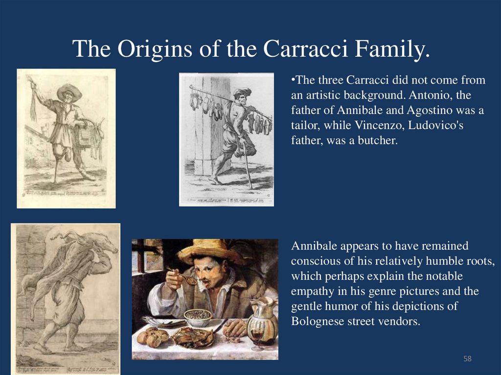 The Origins of the Carracci Family.
