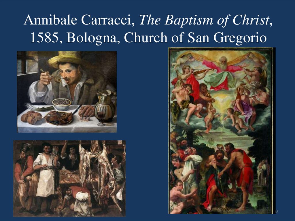 Annibale Carracci, The Baptism of Christ, 1585, Bologna, Church of San Gregorio