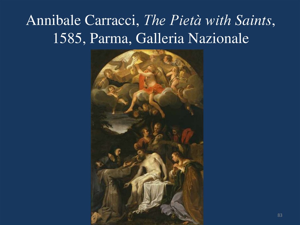Annibale Carracci, The Pietà with Saints, 1585, Parma, Galleria Nazionale