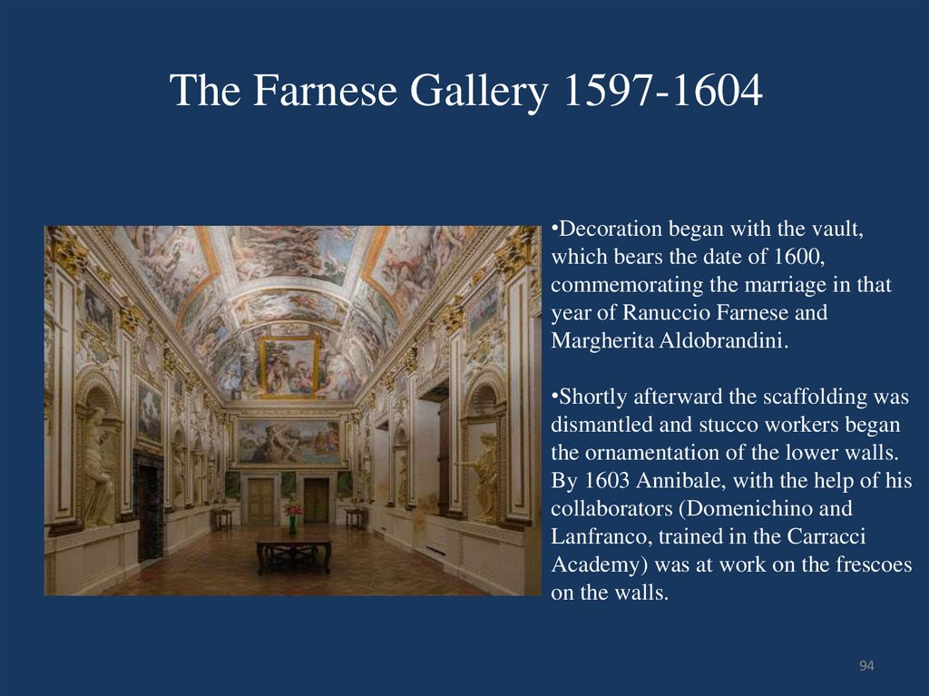 The Farnese Gallery 1597-1604